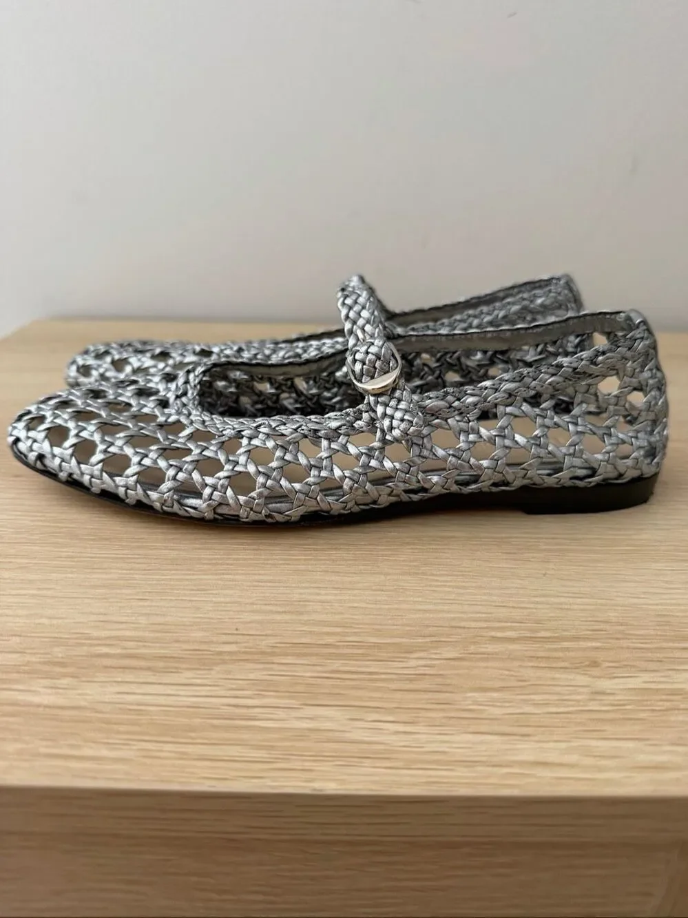 Le Monde Beryl Woven leather Mary Jane flats 36.5